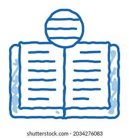 Golf Rules Book sketch icon vector. Hand drawn blue doodle line art Golf Rules Book sign. isolated symbol illustration
