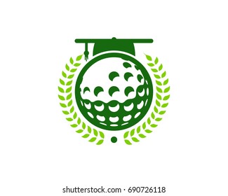 Golf School Icon Logo Design Element