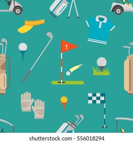 Golf seamless pattern vector