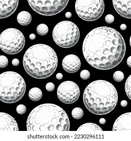 Golf Seamless pattern vector art image. Golf balls repeating tile background wallpaper texture design.