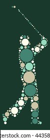 golf shape vector design by color point