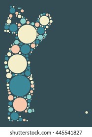 golf shape vector design by color point