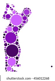 golf shape vector design by color point