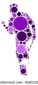 golf shape vector design by color point
