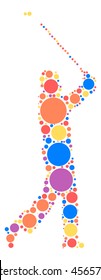 golf shape vector design by color point