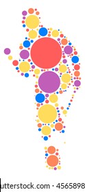 golf shape vector design by color point