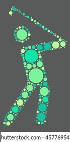 golf shape vector design by color point