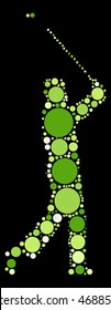 golf shape vector design by color point