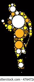 golf shape vector design by color point