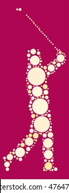 golf shape vector design by color point