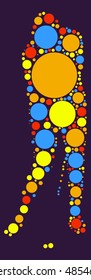 golf shape vector design by color point