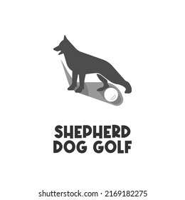 Golf sheepdog simple illustration logo