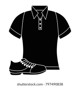 golf shirt uniform with shoe