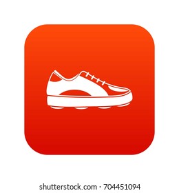 Golf shoe icon digital red for any design isolated on white vector illustration