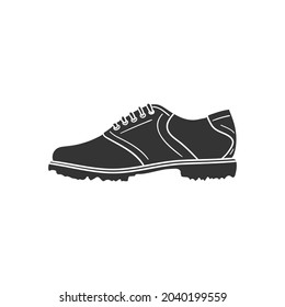 Golf Shoes Icon Silhouette Illustration. Sport Footwear Vector Graphic Pictogram Symbol Clip Art. Doodle Sketch Black Sign.