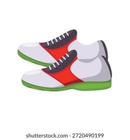 Ilustración vectorial de zapatos de golf, icono de zapatos de golf, equipo de golf, arte de Clip de golf