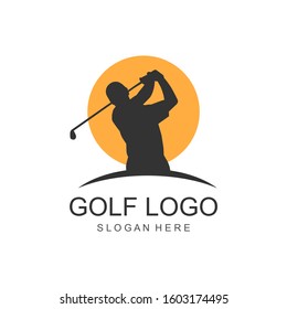 Golf Silhouette Pose Logo Design Stock Vector (Royalty Free) 1603174495 ...