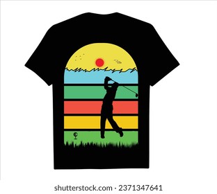 Golf Silhouette t-shirt design 2024