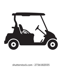 Golf Silhouette Vector Cart illustration