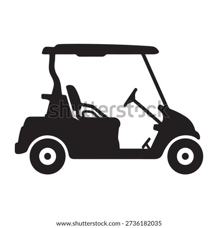 Golf Silhouette Vector Cart illustration