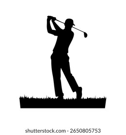 Golf Silhouette vector on white background 