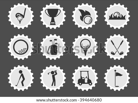 Golf simply symbol for web icons and user interface