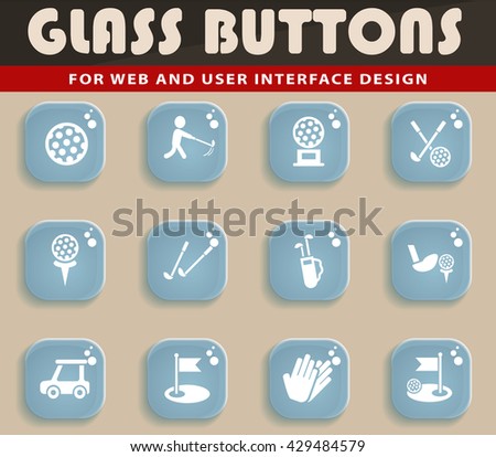 Golf simply symbol for web icons and user interface