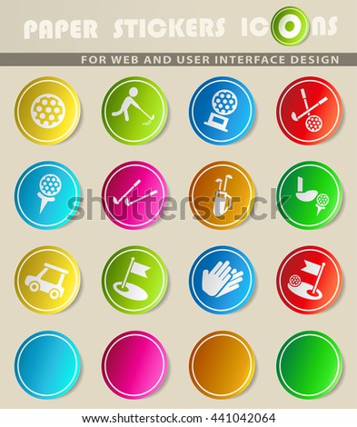 Golf simply symbol for web icons and user interface