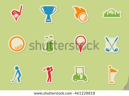 Golf simply symbol for web icons and user interface