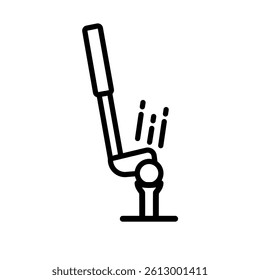 Golf Simulator Vector Line Icon Design