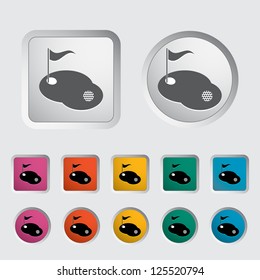 Golf single icon. Vector illustration.