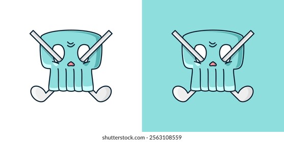 Golf Skull Mascot Logo is suitable for golf club logo design.