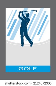 Golf sport background graphic for use as poster and flyer.