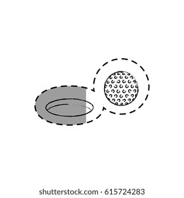 golf sport ball isolated icon