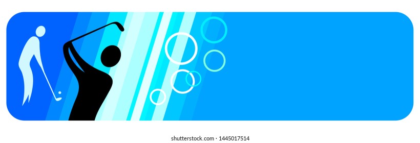 Golf sport banner background vector illustration