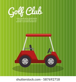 golf sport cart emblem icon