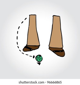 golf sport clip art color - vector illustration