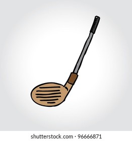 golf sport clip art color - vector illustration