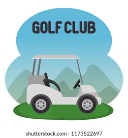 golf sport club with cart