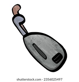 golf, sport, club, equipment, leisure, recreational, bag, iron, golfing, course, play, swing, strike, relaxation, stick, golfer, target, goal, goflclub, hit, watercolor, paint, lone, outline, cartoon