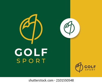 golf sport club logo design concept