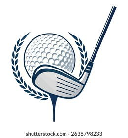 Golf sport club logo design vector illustration template silhouette