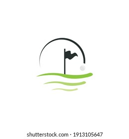 Golf Sport Course Field Community Logo Design Vector Image. Golf Club Icon Symbol Element And Logo Vector Image