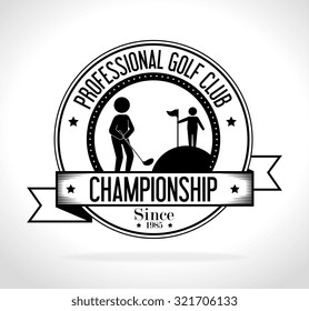 Golf sport design theme, vector illustration eps 10.