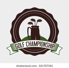 Golf sport design theme, vector illustration eps 10.