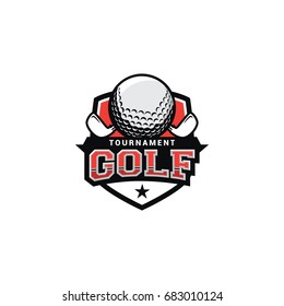 Golf sport emblem business logo vector