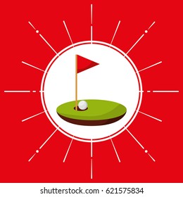 golf sport emblem icon