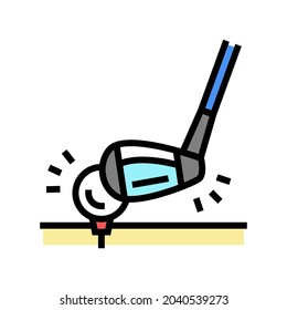 golf sport game color icon vector. golf sport game sign. isolated symbol illustration