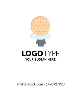Golf, Sport, Game, Hotel Business Logo Template. Flat Color. Vector Icon Template background