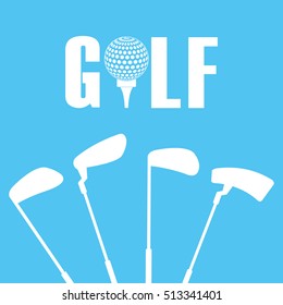 Golf sport game icon vector illustration graphic design
